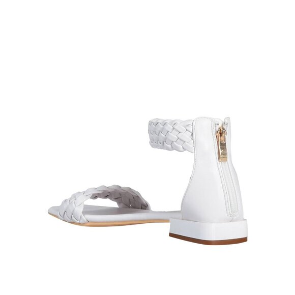 Elegant White Braided Sandals - Picture 4 of 9